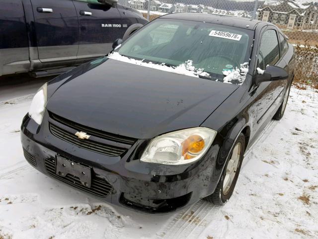 1G1AL15F967756577 - 2006 CHEVROLET COBALT LT BLACK photo 2