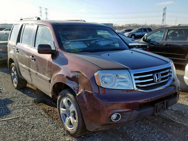 5FNYF4H71CB021682 - 2012 HONDA PILOT EXLN MAROON photo 1