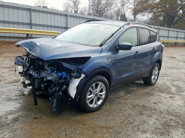 1FMCU9HD4JUC54927 - 2018 FORD ESCAPE SEL BLUE photo 2