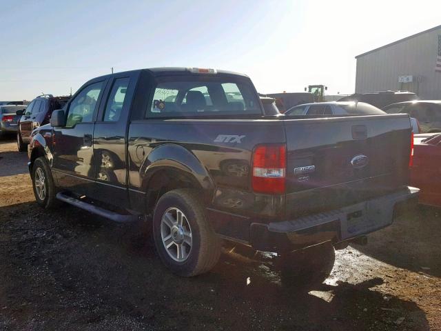 1FTRX12W28FB77264 - 2008 FORD F150 BLACK photo 3