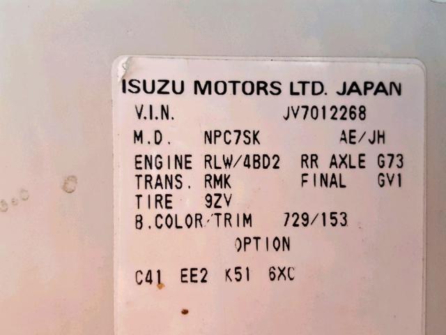 J8DC4B1K9V7012268 - 1997 GMC 4000 W4S04 WHITE photo 10