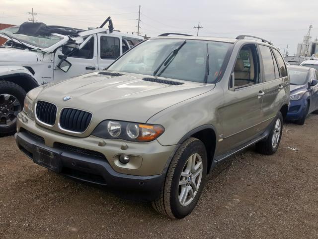 5UXFA13544LU26569 - 2004 BMW X5 3.0I GREEN photo 2