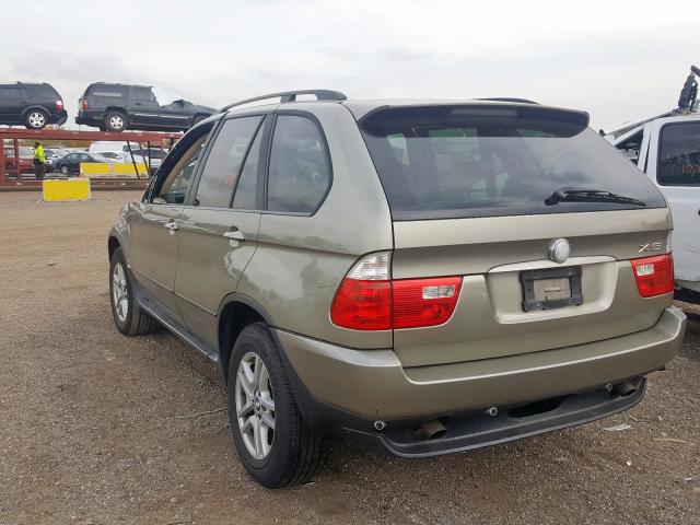 5UXFA13544LU26569 - 2004 BMW X5 3.0I GREEN photo 3