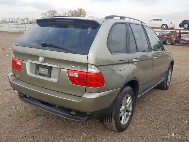 5UXFA13544LU26569 - 2004 BMW X5 3.0I GREEN photo 4