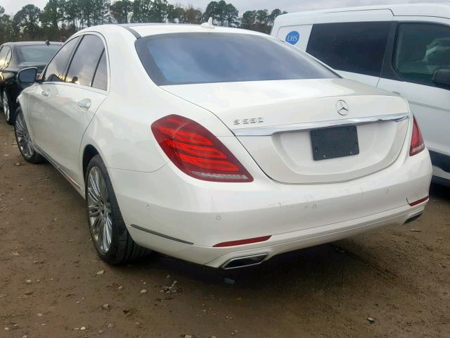 WDDUG8CB3FA197912 - 2015 MERCEDES-BENZ S 550 WHITE photo 3