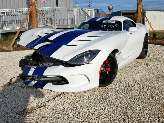 1C3BDEDZ5HV500662 - 2017 DODGE VIPER GTC WHITE photo 2