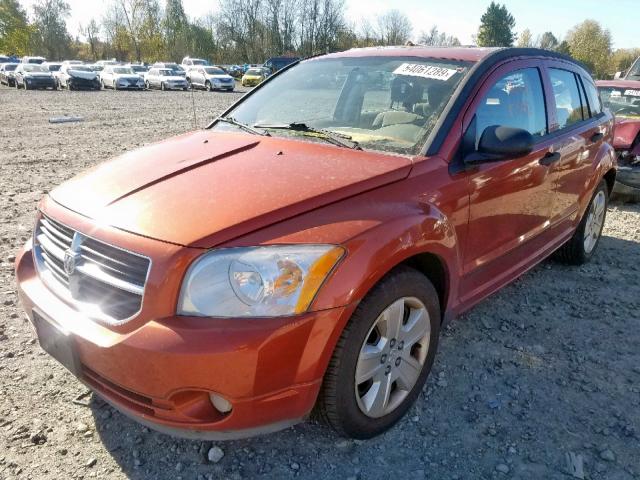 1B3HB48B77D508187 - 2007 DODGE CALIBER SX ORANGE photo 2