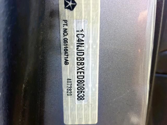 1C4NJDBBXED808638 - 2014 JEEP COMPASS SP 银色 照片 10