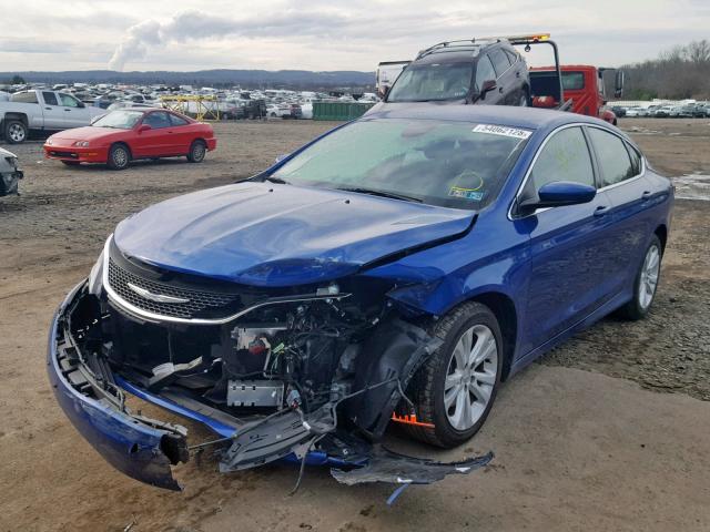 1C3CCCAB8GN164734 - 2016 CHRYSLER 200 LIMITE BLUE photo 2