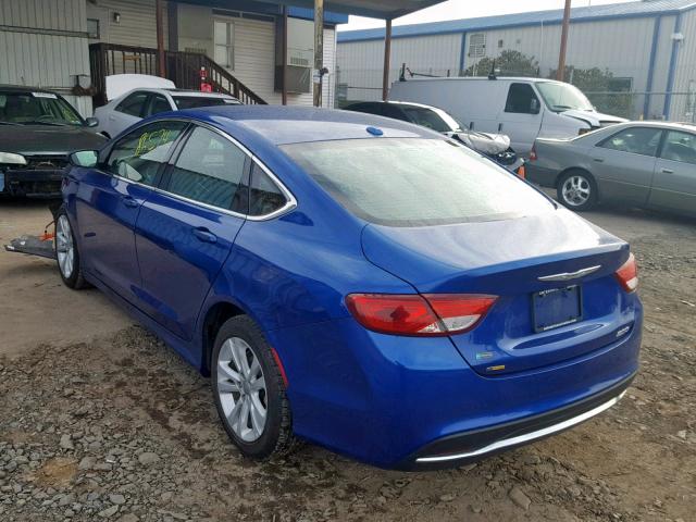 1C3CCCAB8GN164734 - 2016 CHRYSLER 200 LIMITE BLUE photo 3