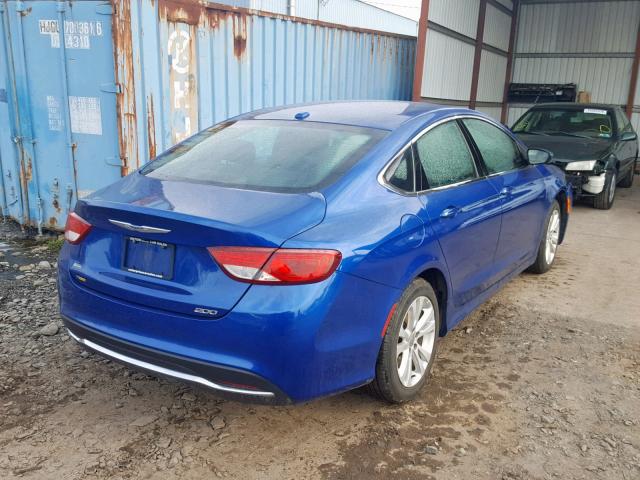 1C3CCCAB8GN164734 - 2016 CHRYSLER 200 LIMITE BLUE photo 4