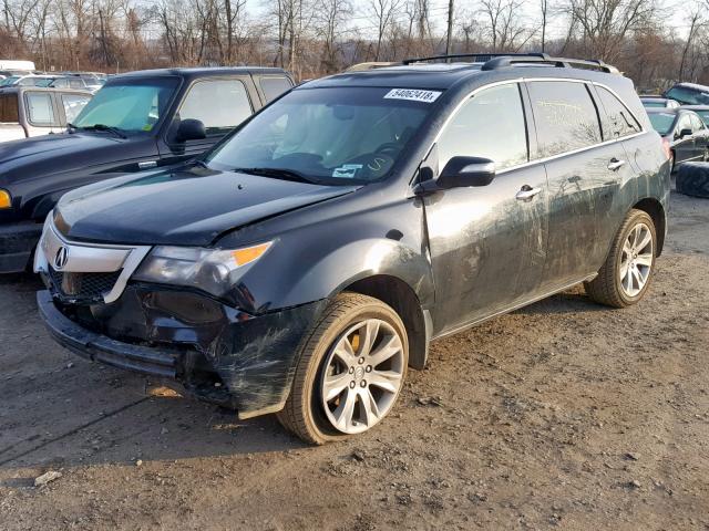 2HNYD2H51BH511485 - 2011 ACURA MDX ADVANC BLACK photo 2