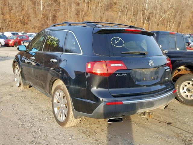 2HNYD2H51BH511485 - 2011 ACURA MDX ADVANC BLACK photo 3