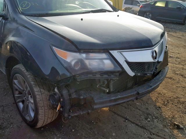 2HNYD2H51BH511485 - 2011 ACURA MDX ADVANC BLACK photo 9