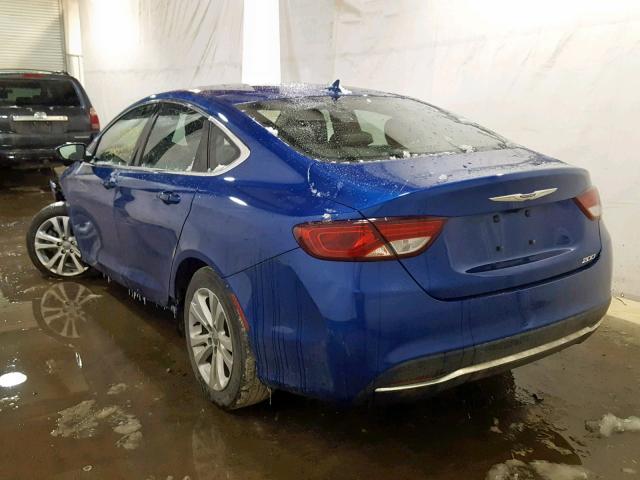 1C3CCCABXGN179820 - 2016 CHRYSLER 200 LIMITE BLUE photo 3