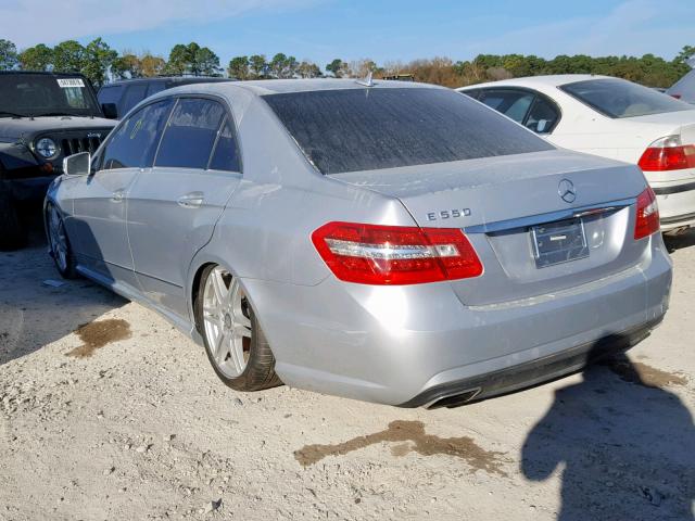 WDDHF7CB2AA151589 - 2010 MERCEDES-BENZ E 550 SILVER photo 3