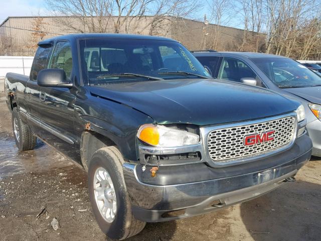 2GTEK19T621254466 - 2002 GMC NEW SIERRA GREEN photo 1