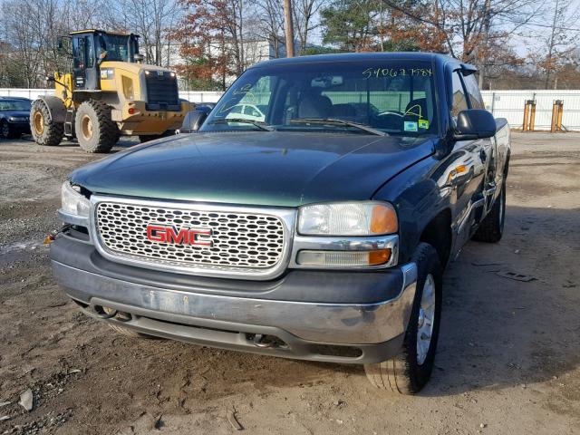 2GTEK19T621254466 - 2002 GMC NEW SIERRA GREEN photo 2