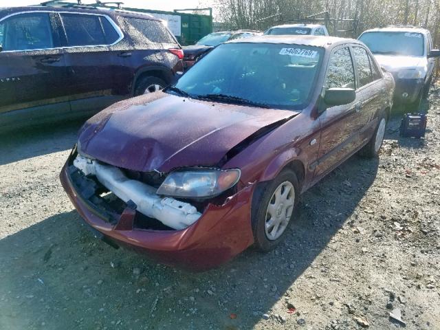 JM1BJ225530145081 - 2003 MAZDA PROTEGE DX RED photo 2