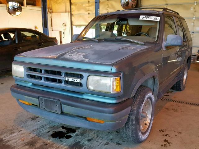 4F2CU44X6PUM02205 - 1993 MAZDA NAVAJO LX TEAL photo 2