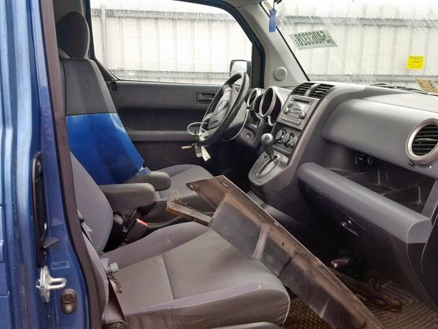 5J6YH18707L012509 - 2007 HONDA ELEMENT EX BLUE photo 5