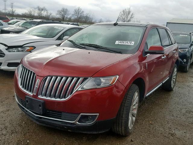 2LMDJ8JKXFBL23105 - 2015 LINCOLN MKX RED photo 2