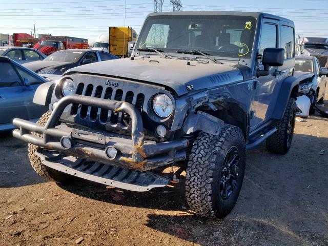 1C4AJWAG0EL245967 - 2014 JEEP WRANGLER S GRAY photo 2