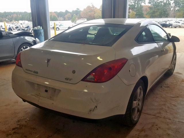 1G2ZH17N794117303 - 2009 PONTIAC G6 GT WHITE photo 4