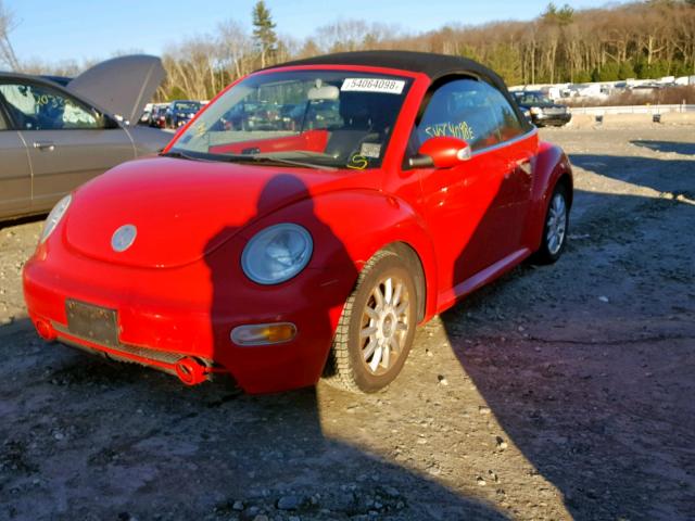 3VWCM21YX4M309816 - 2004 VOLKSWAGEN NEW BEETLE 红色 照片 2