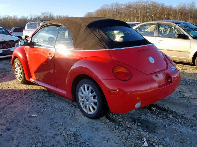3VWCM21YX4M309816 - 2004 VOLKSWAGEN NEW BEETLE 红色 照片 3