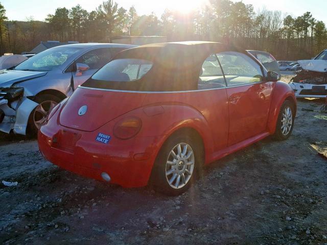 3VWCM21YX4M309816 - 2004 VOLKSWAGEN NEW BEETLE 红色 照片 4