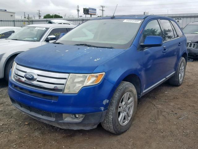 2FMDK38C28BA12202 - 2008 FORD EDGE SEL BLUE photo 2