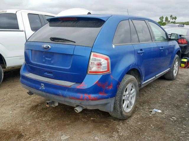 2FMDK38C28BA12202 - 2008 FORD EDGE SEL BLUE photo 4