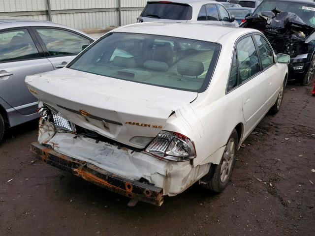 4T1BF28B41U180615 - 2001 TOYOTA AVALON XL WHITE photo 4