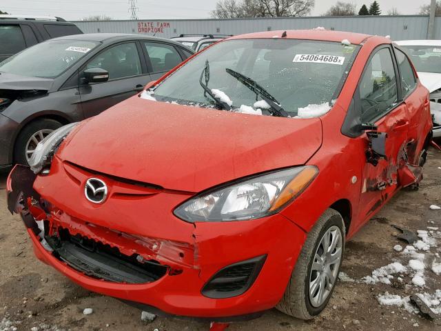 JM1DE1KY3E0175622 - 2014 MAZDA MAZDA2 SPO RED photo 2