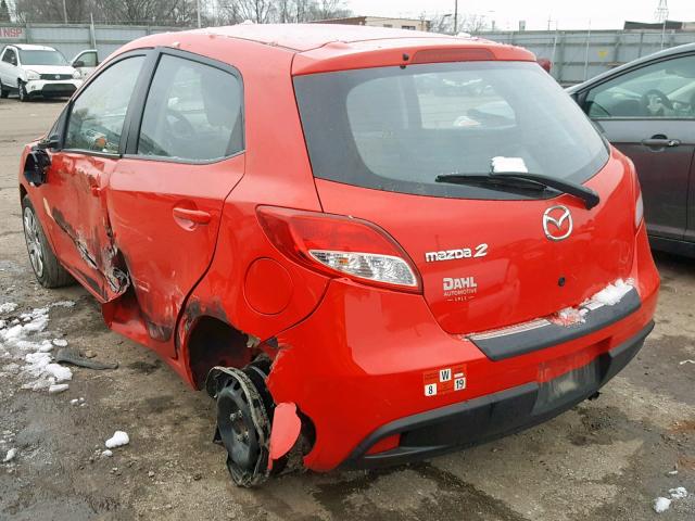 JM1DE1KY3E0175622 - 2014 MAZDA MAZDA2 SPO RED photo 3