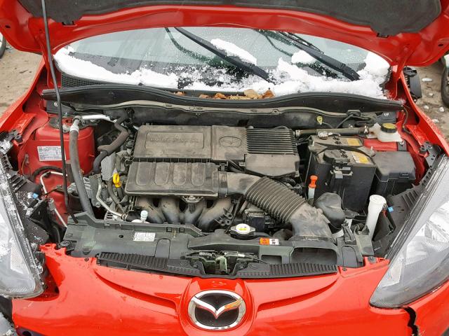 JM1DE1KY3E0175622 - 2014 MAZDA MAZDA2 SPO RED photo 7