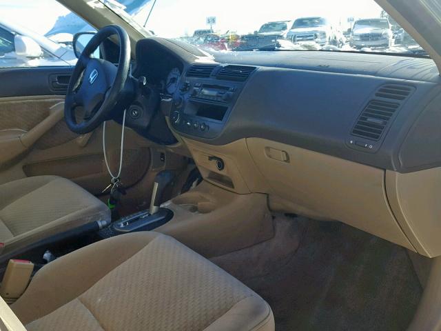 2HGES16473H916417 - 2003 HONDA CIVIC DX BEIGE photo 5