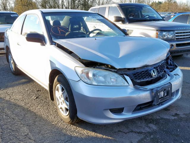 1HGEM22135L020942 - 2005 HONDA CIVIC DX V SILVER photo 1