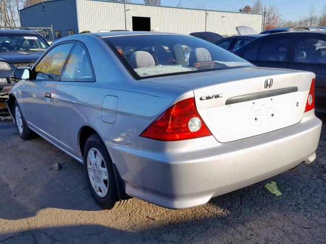 1HGEM22135L020942 - 2005 HONDA CIVIC DX V SILVER photo 3