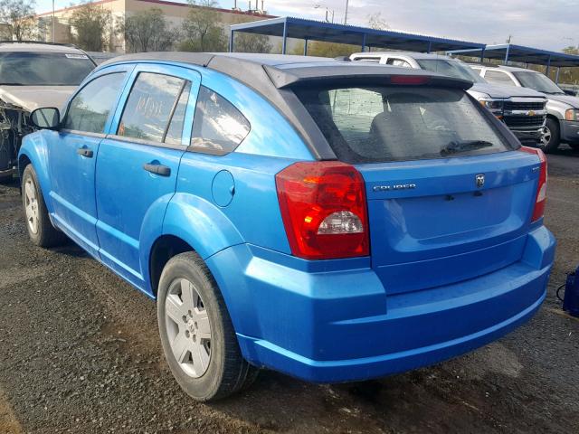 1B3HB48B28D626178 - 2008 DODGE CALIBER SX BLUE photo 3