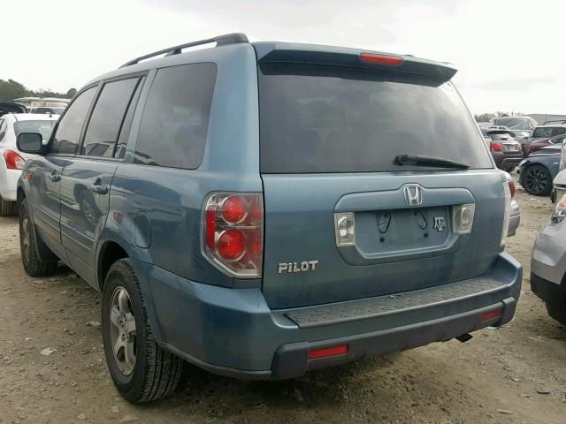 5FNYF28318B013509 - 2008 HONDA PILOT SE TEAL photo 3