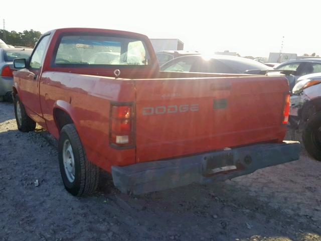 1B7FL26GXSW930277 - 1995 DODGE DAKOTA RED photo 3