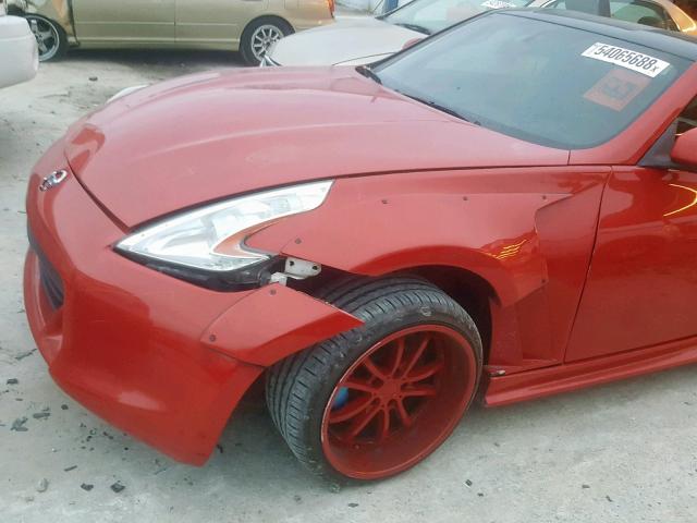 JN1AZ44E69M404534 - 2009 NISSAN 370Z RED photo 9