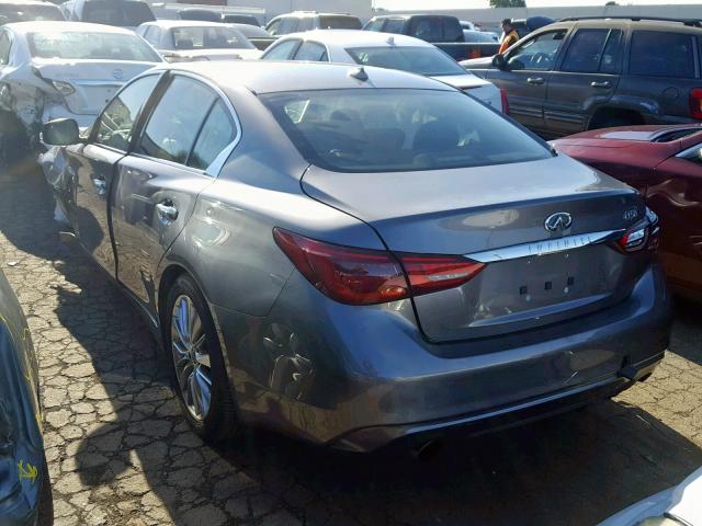 JN1EV7AP8JM363400 - 2018 INFINITI Q50 LUXE GRAY photo 3