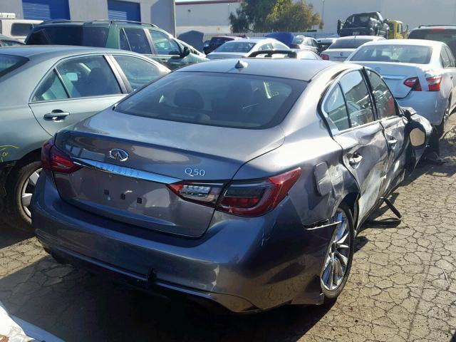 JN1EV7AP8JM363400 - 2018 INFINITI Q50 LUXE GRAY photo 4