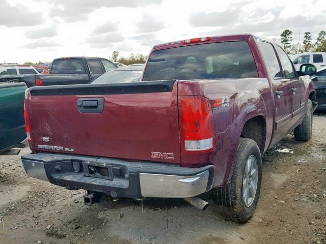 3GTP2VE70DG376534 - 2013 GMC SIERRA K15 MAROON photo 4