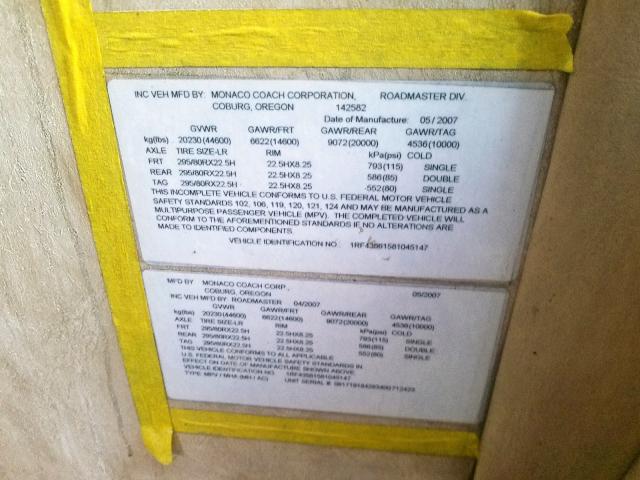 1RF43561581045147 - 2008 ROADMASTER RAIL MONOCOQUE Երկգույն լուսանկար 10