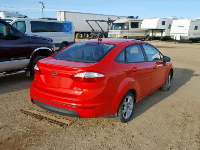 3FADP4BJ3EM160412 - 2014 FORD FIESTA SE RED photo 4