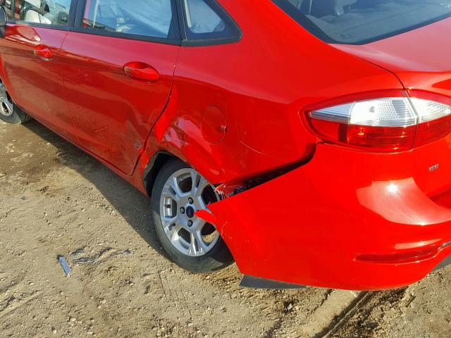 3FADP4BJ3EM160412 - 2014 FORD FIESTA SE RED photo 9